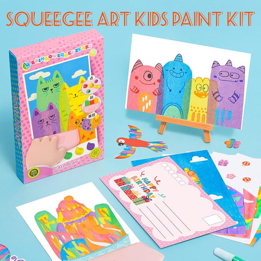 Squeegee Rainbow Dot Painting Kit (105 Pcs / 3 Box)